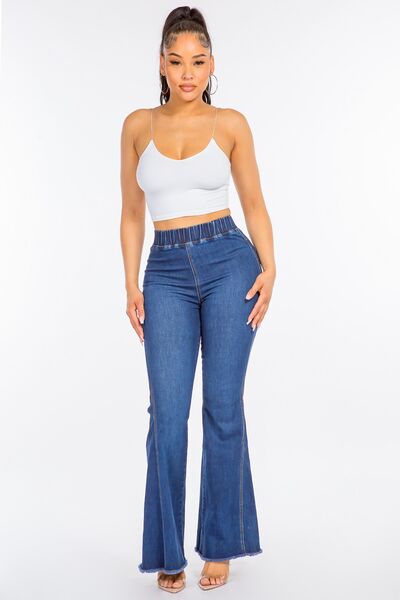 High Waist Women's Bellbottom Jeans