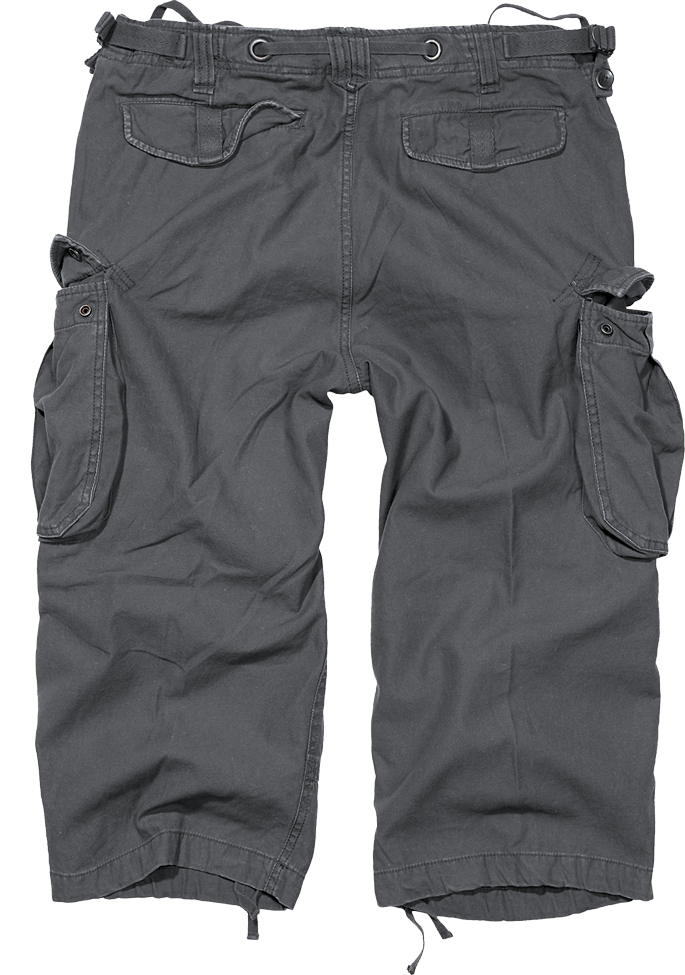 Brandit Cargo Capri Pants grey back