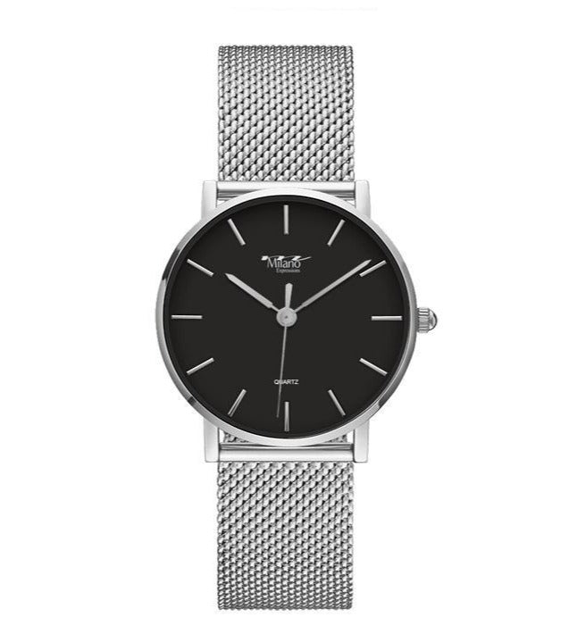 Silver & Black Watch