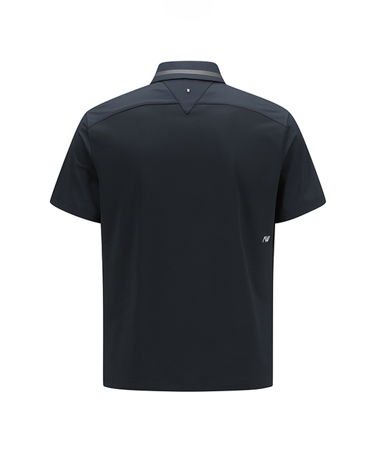 Dark Grey Men's ANEW Golf Polo Shirt back