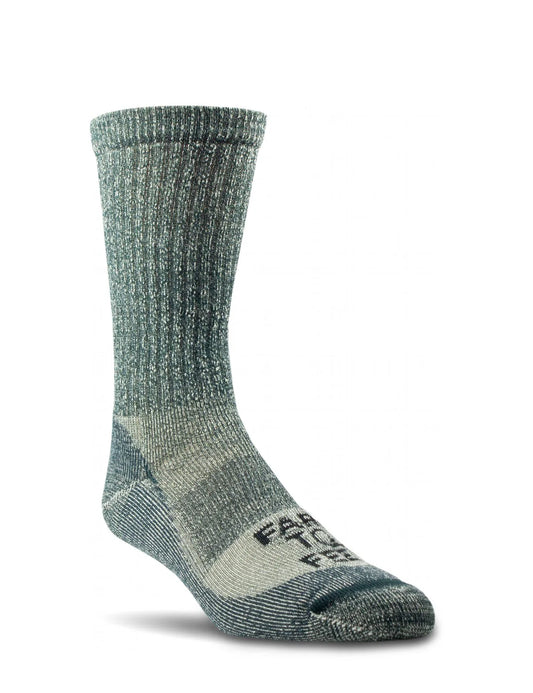 Gray sock with brand logo on a white background