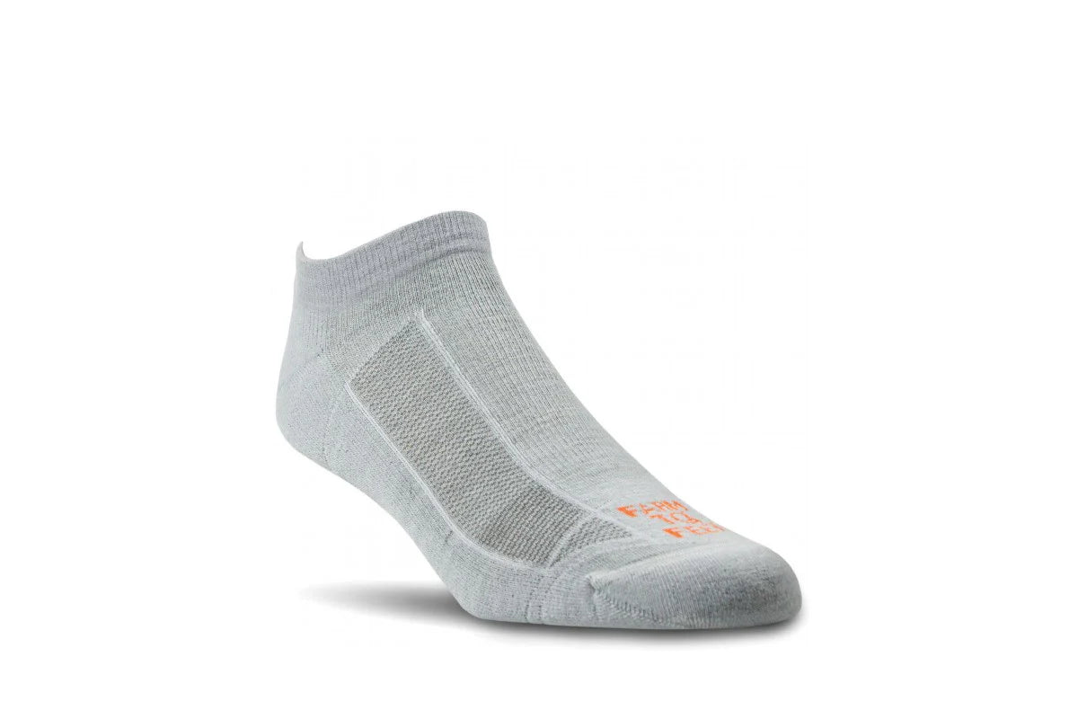 Gray ankle sock on a white background