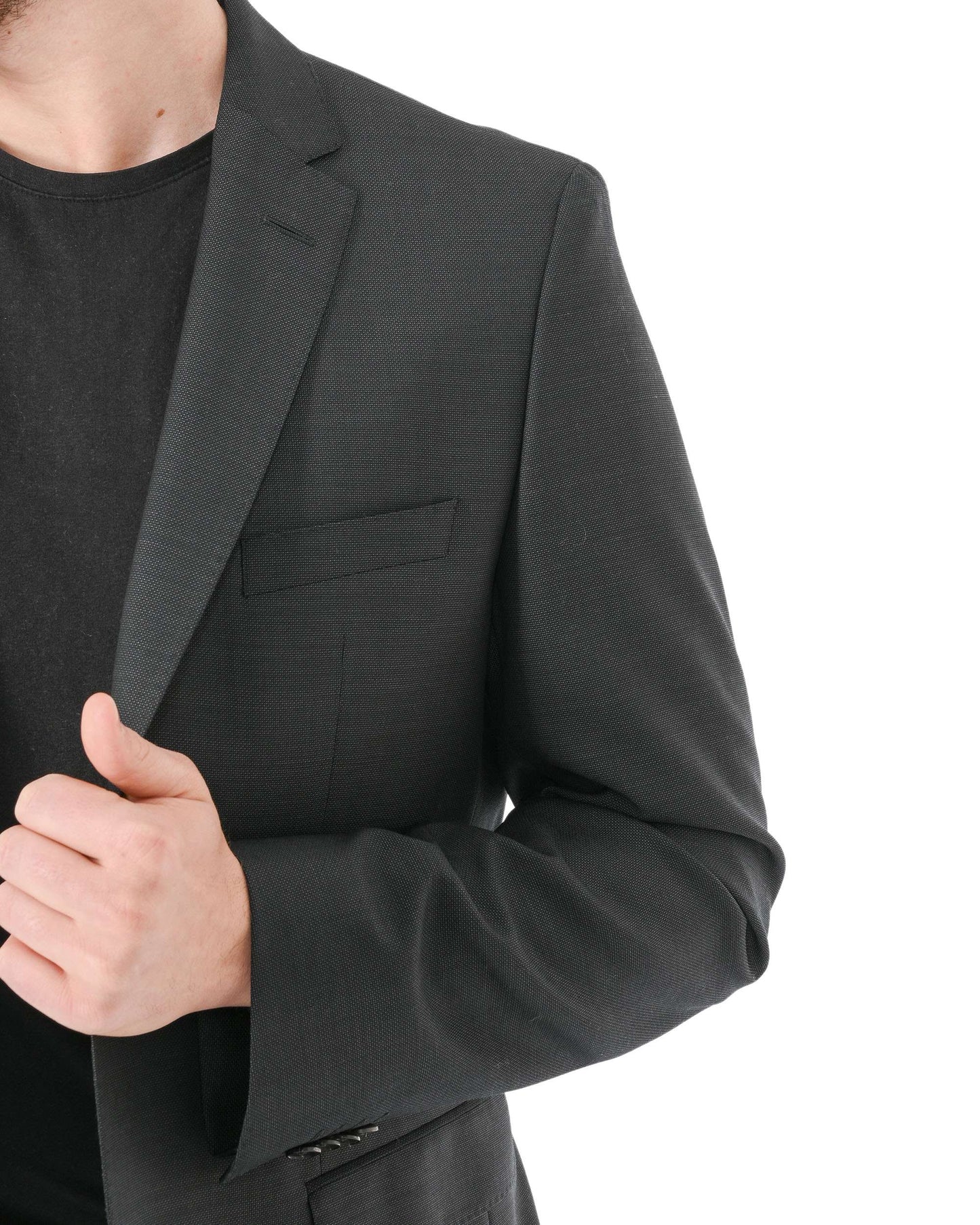 Men's Wool Black Blazer Jacket