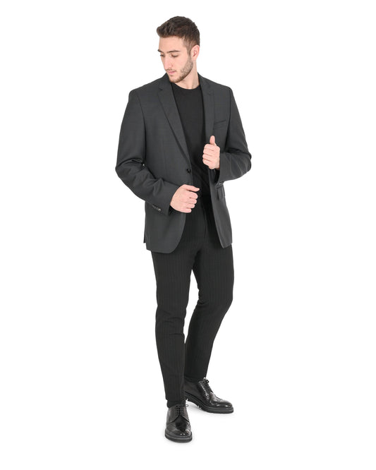 Men's Wool Black Blazer Jacket