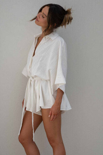 Button Up Loose Fit Romper