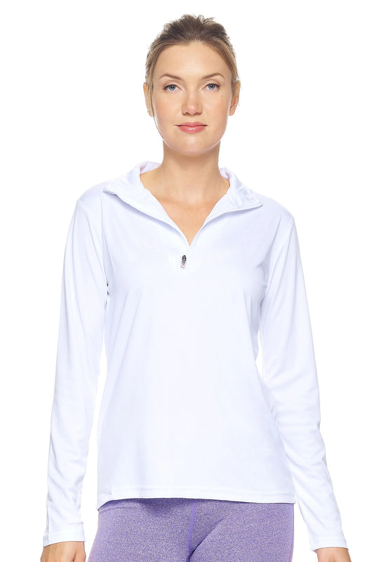 Women's Quarter Zip Long Sleeve Pullover