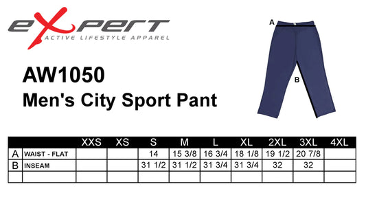 Sphere City Sport Pants size guide