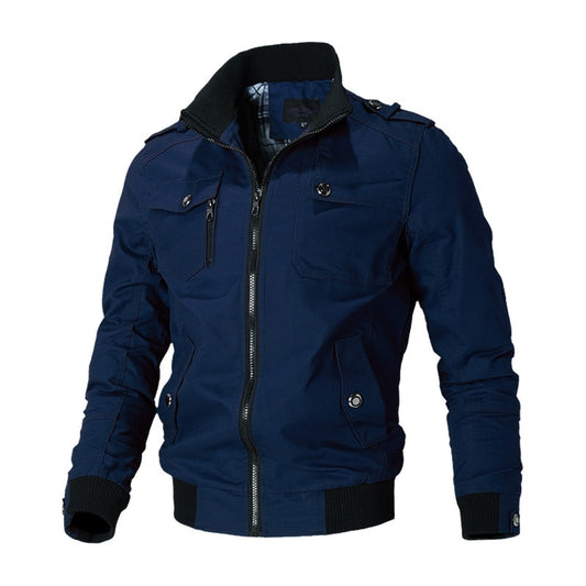 Men's Waterproof Winter Bomber Jacket navy blue