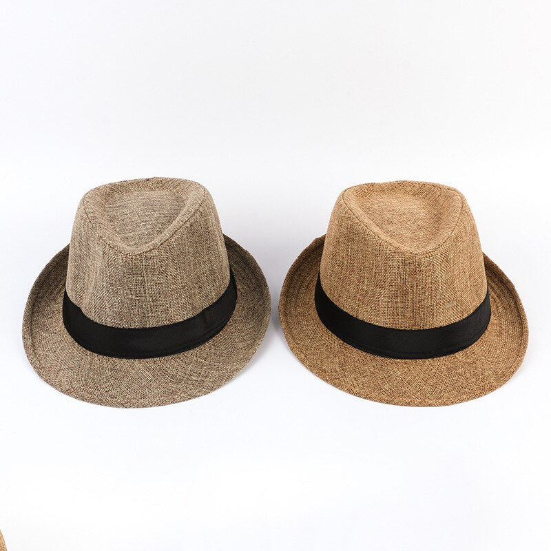 Men's Fedora brown and light brown