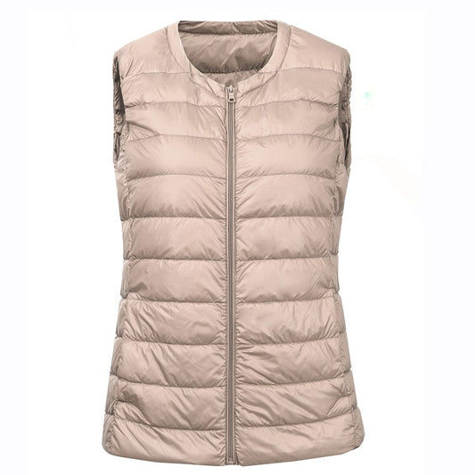 Women's Thick Winter Cotton Padded Vest khaki