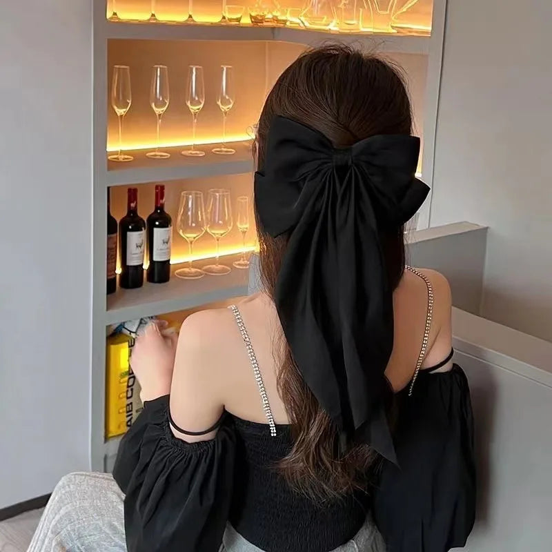 Silk Hair Bow & Barrette