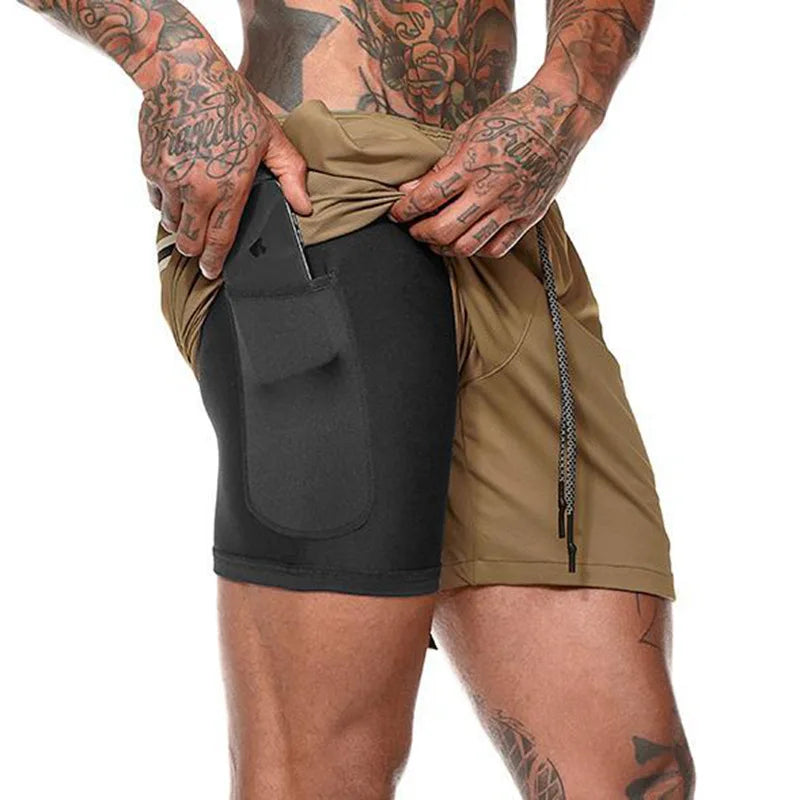 Men's Running and Fitness Shorts with Internal Storage