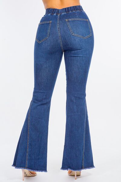 High Waist Women's Bellbottom Jeans