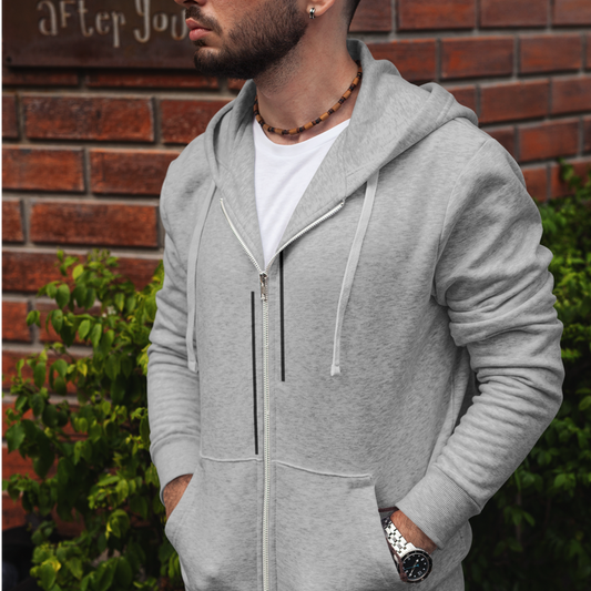 Men's Classic Fit Zip-up Hoodie sport grey