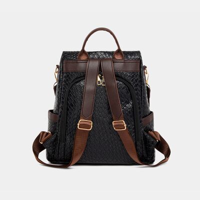 Faux Leather Mini Backpack and Bag
