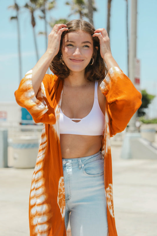 Tie Dye Kimono orange