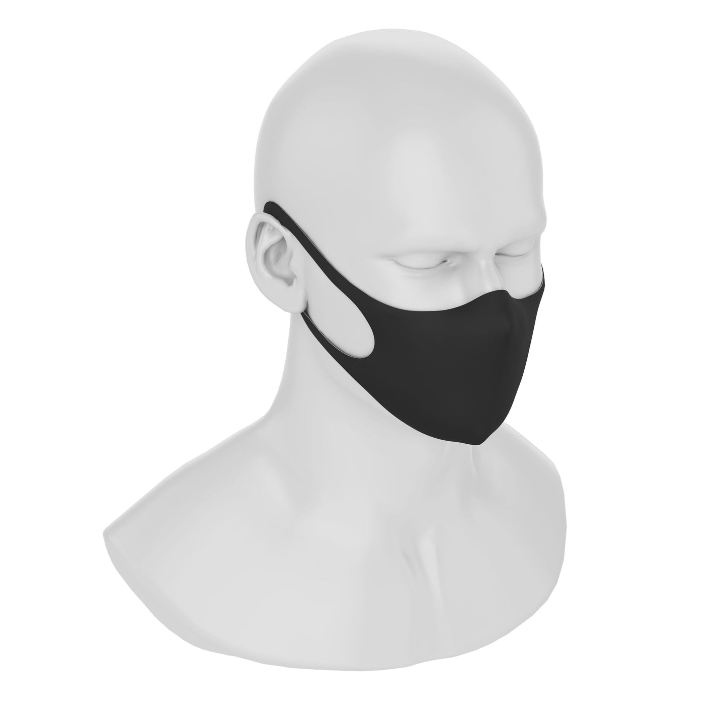Picture of a Black Face Mask side view