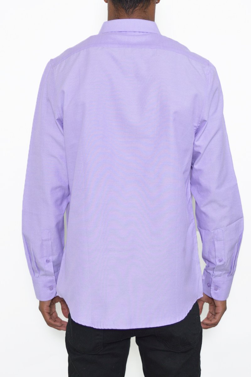 Picture of a Men's Purple Long Sleeve Button Down Shirt