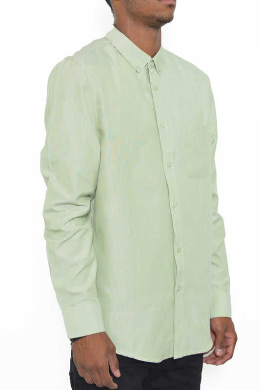 Picture of a Men's Pink Long Sleeve Button Down Shirt