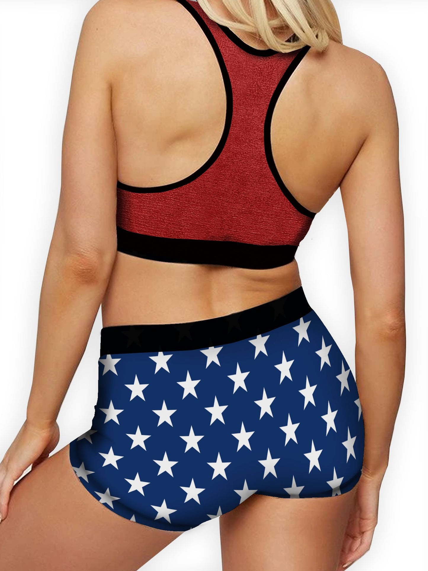 Women's Red Sports Bra back