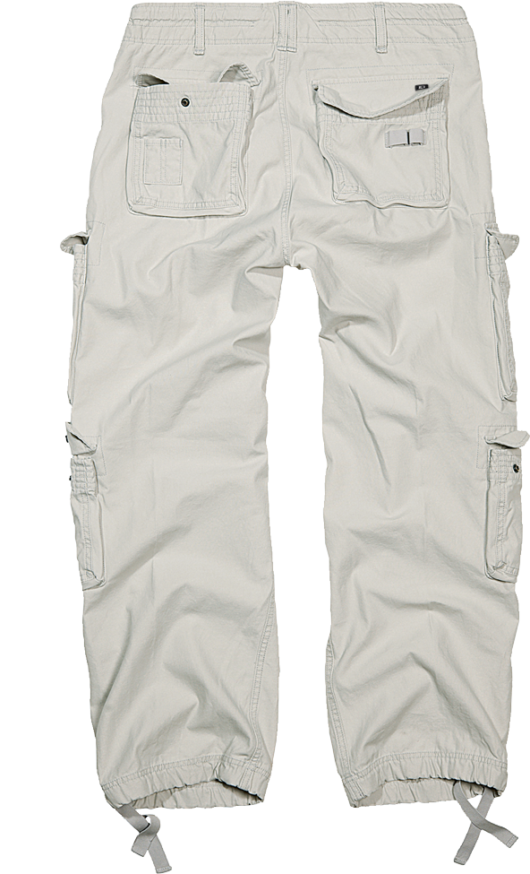 Brandit Authentic Cargo Pants white back