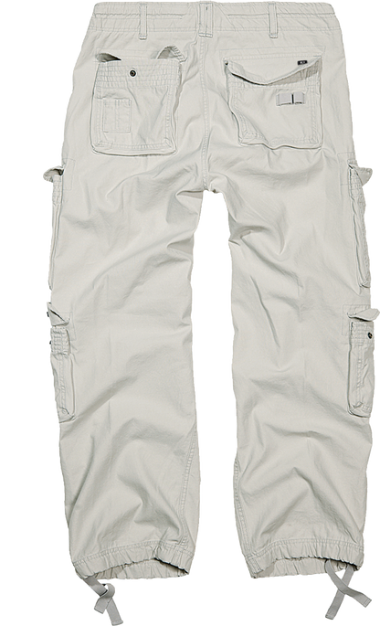 Brandit Authentic Cargo Pants white back