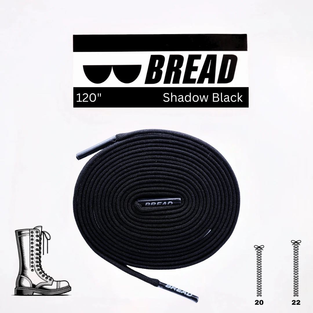 Shadow Black Shoelaces