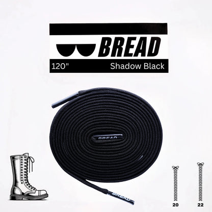 Shadow Black Shoelaces
