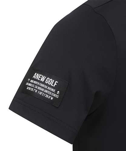Black Men's ANEW Golf Polo Shirt sleeve