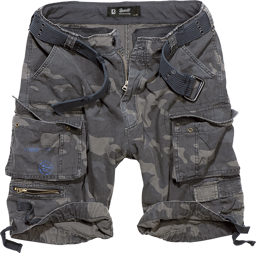 Brandit Relaxed Cargo Shorts dark camo