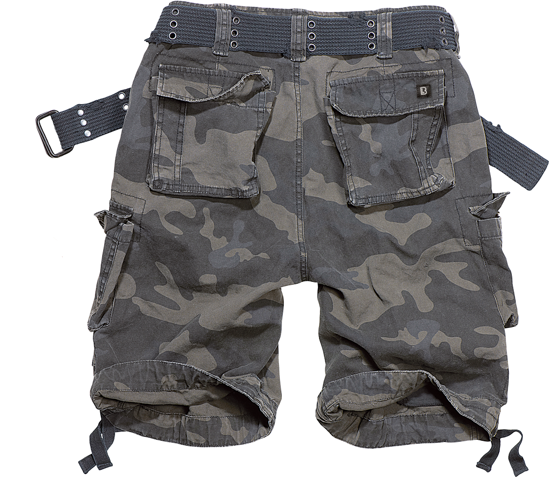 Brandit Relaxed Cargo Shorts dark camo back