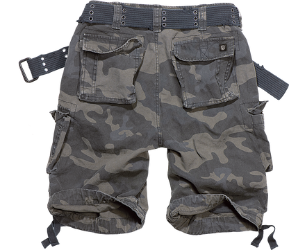 Brandit Relaxed Cargo Shorts dark camo back