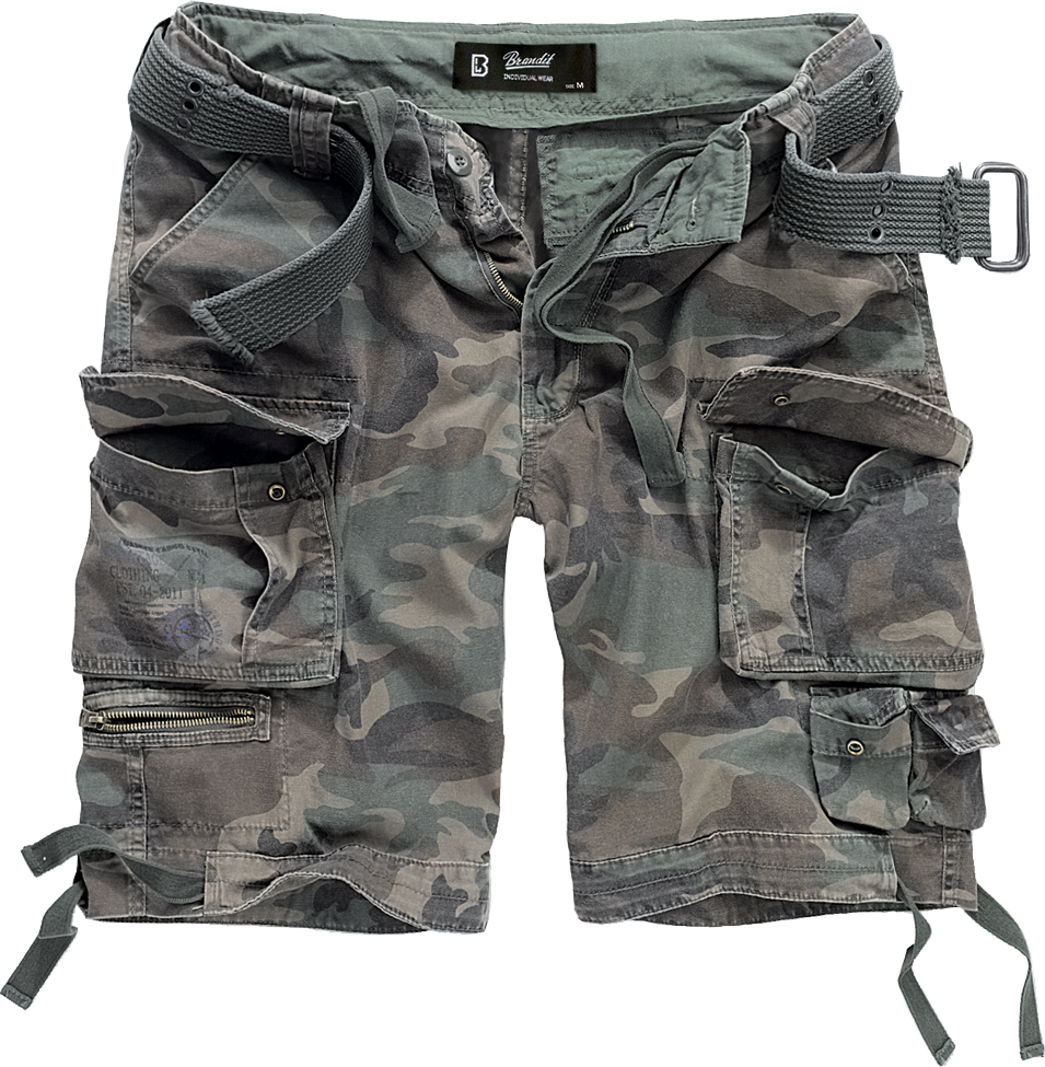 Brandit Relaxed Cargo Shorts dark camo