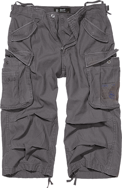 Brandit Cargo Capri Pants grey front