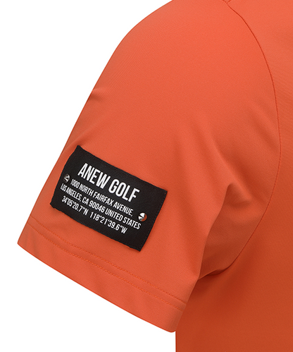 Orange Men's ANEW Golf Polo Shirt sleeve