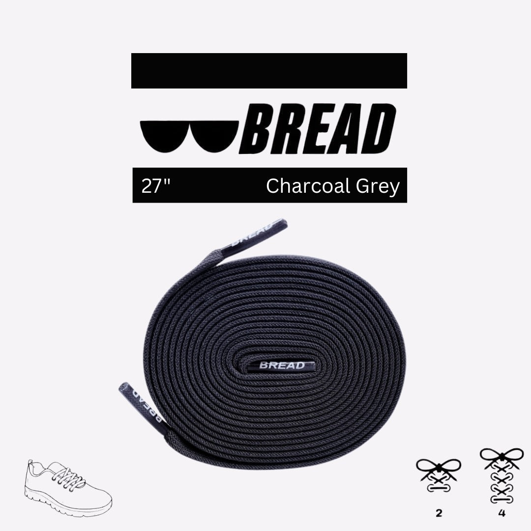 Bread Charcoal Grey Shoelaces