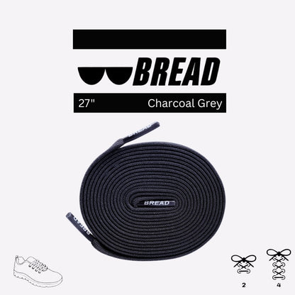 Bread Charcoal Grey Shoelaces