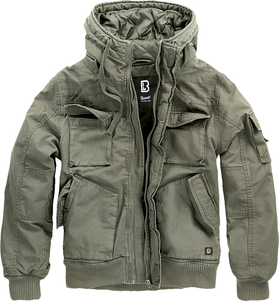 Brandit Hooded Short Jacket olive green