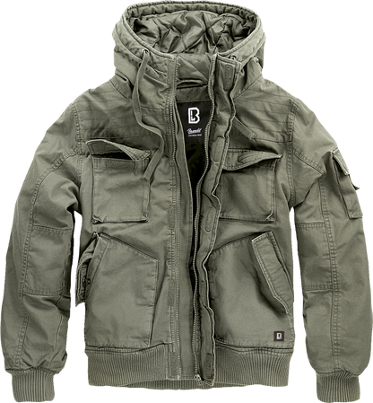 Brandit Hooded Short Jacket olive green