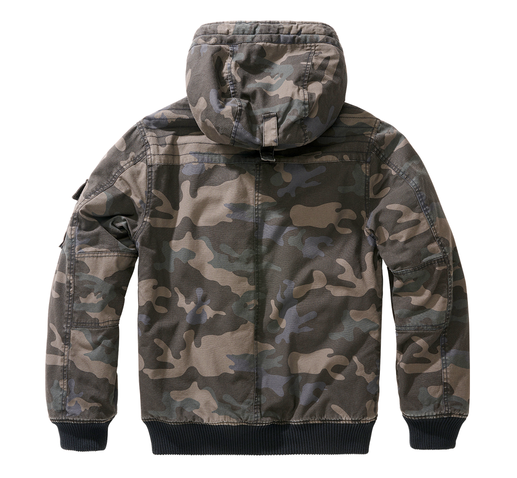 Brandit Hooded Short Jacket camo back