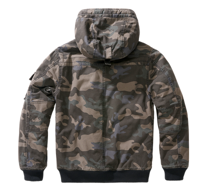 Brandit Hooded Short Jacket camo back