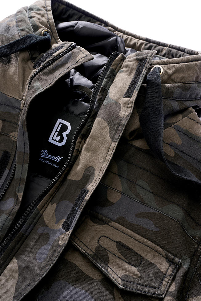 Brandit Hooded Short Jacket camo front