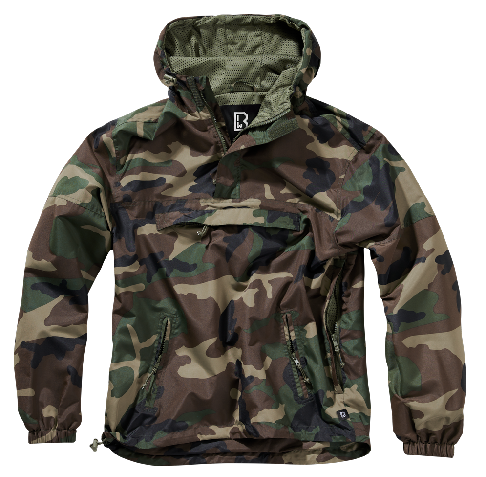 Brandit Light Quarter Zip Windbreaker Pullover camo