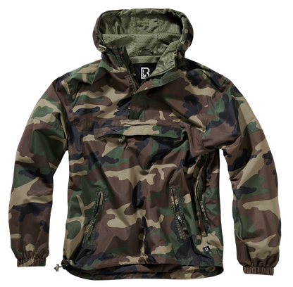 Brandit Light Quarter Zip Windbreaker Pullover camo