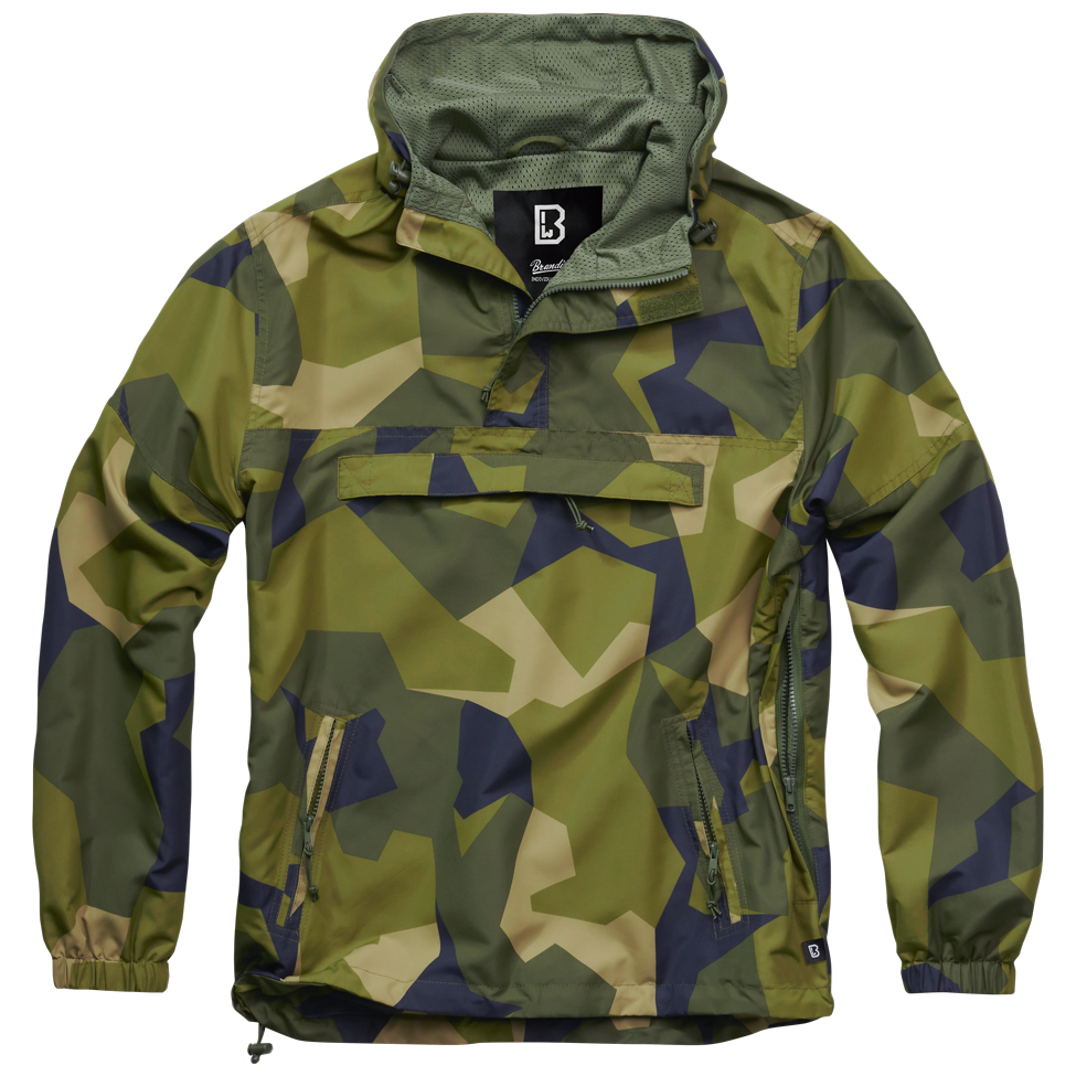 Brandit Light Quarter Zip Windbreaker Pullover camo