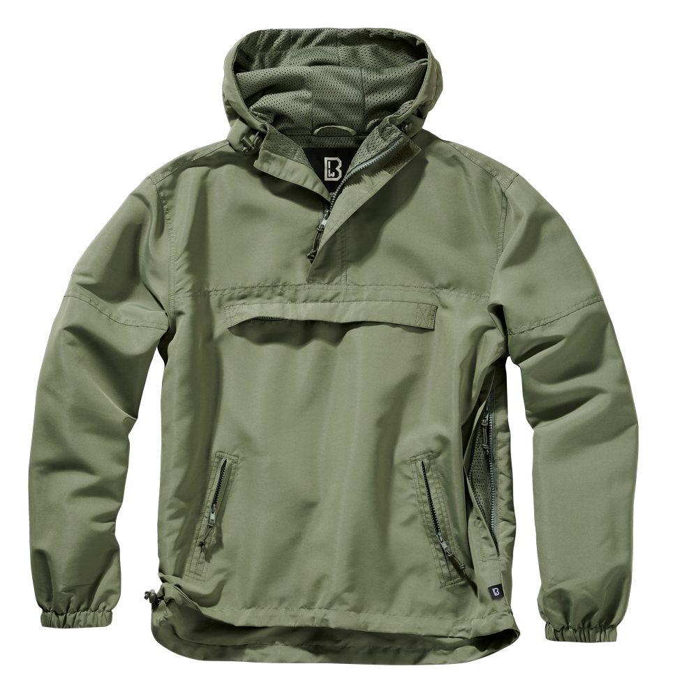 Brandit Light Quarter Zip Windbreaker Pullover olive