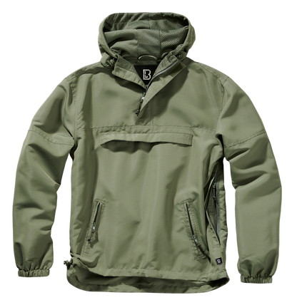 Brandit Light Quarter Zip Windbreaker Pullover olive