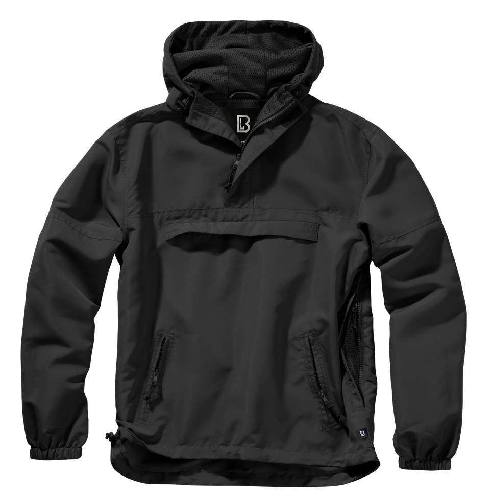 Brandit Light Quarter Zip Windbreaker Pullover black