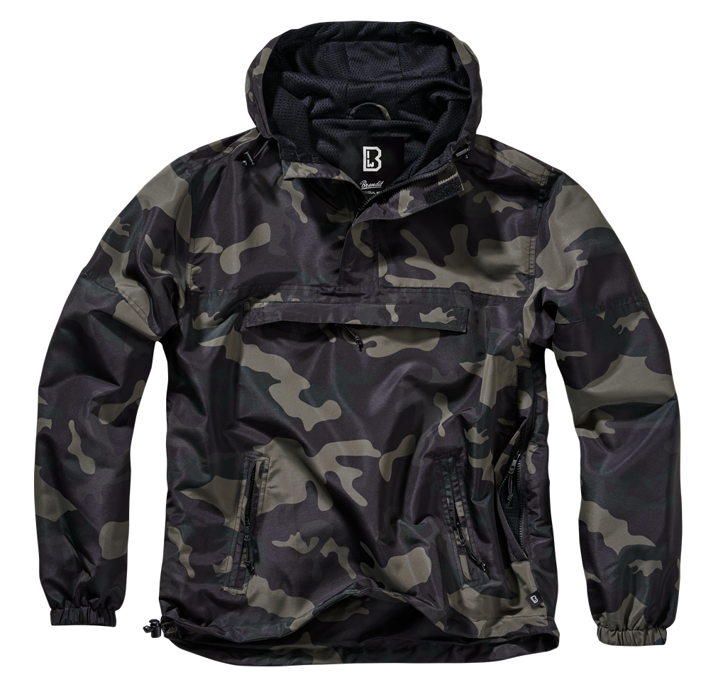 Brandit Light Quarter Zip Windbreaker Pullover camo