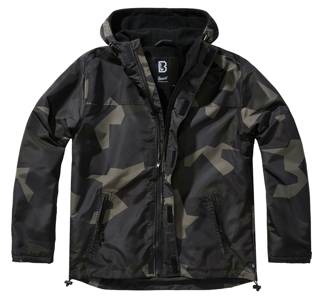 Brandit Fleece-lined Full Zip Windbreaker dark camo